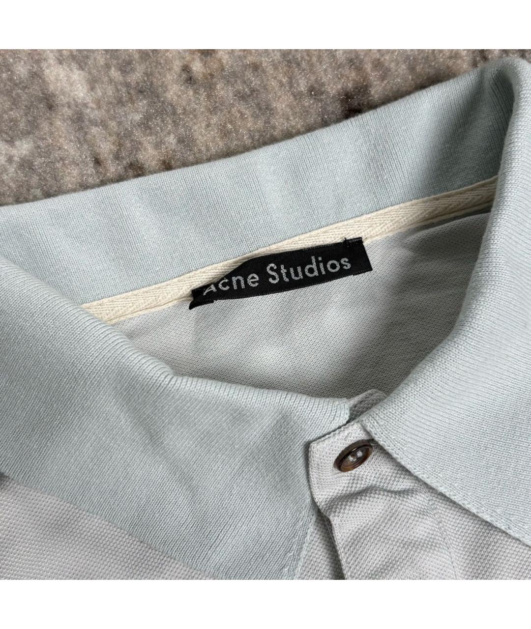 ACNE STUDIOS Голубая хлопковая футболка, фото 4