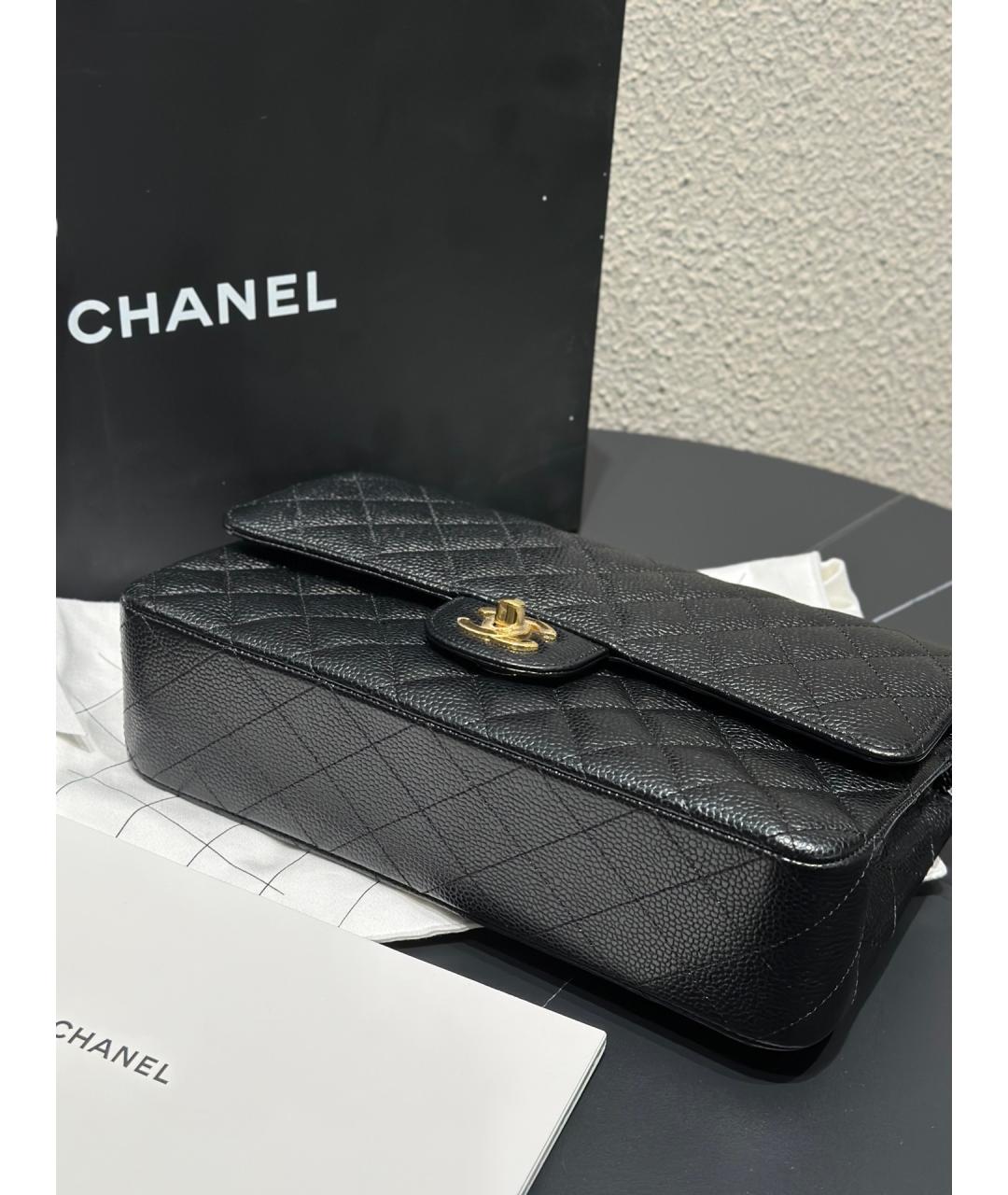 CHANEL Черная кожаная сумка через плечо, фото 6