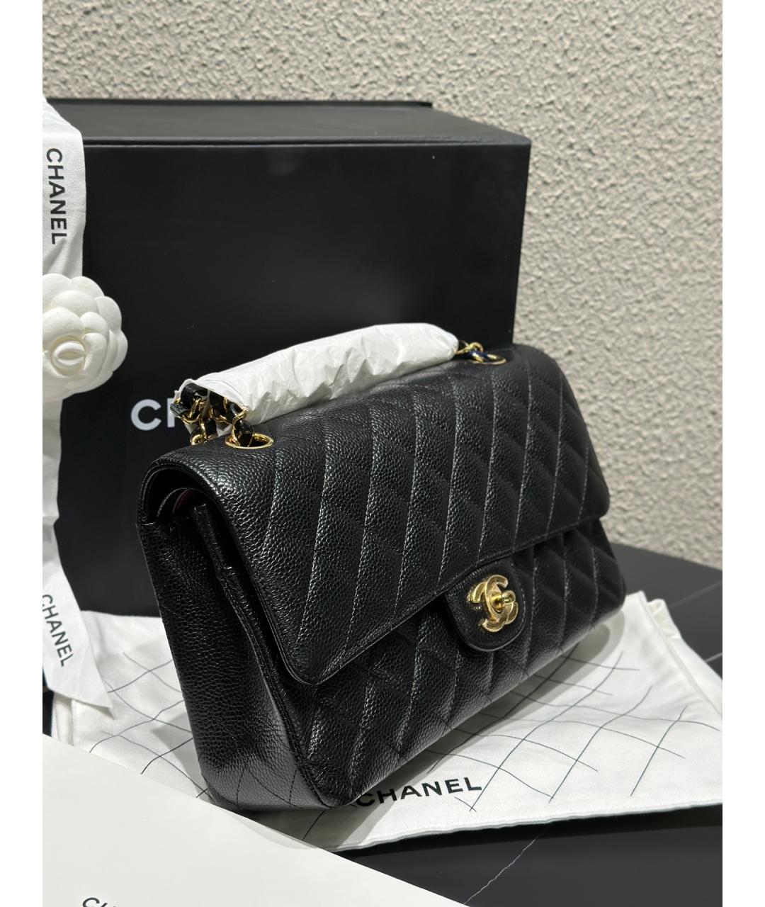 CHANEL Черная кожаная сумка через плечо, фото 3