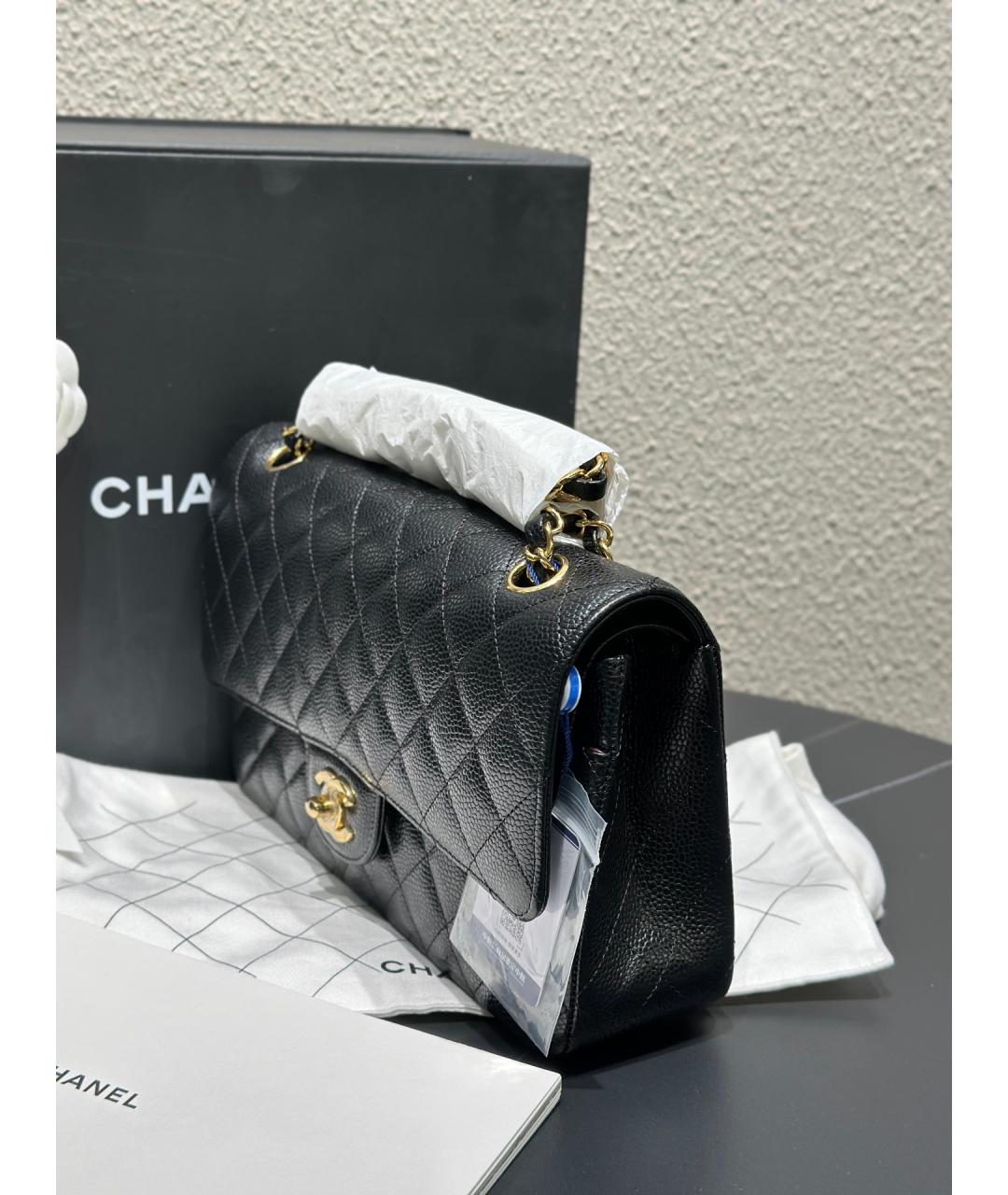 CHANEL Черная кожаная сумка через плечо, фото 4