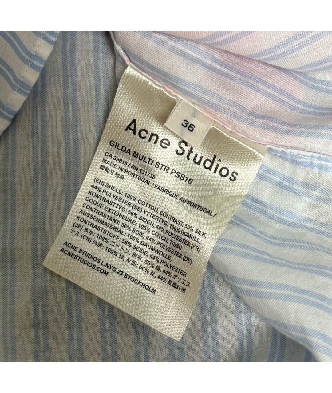 ACNE STUDIOS Розовая хлопковая рубашка, фото 5