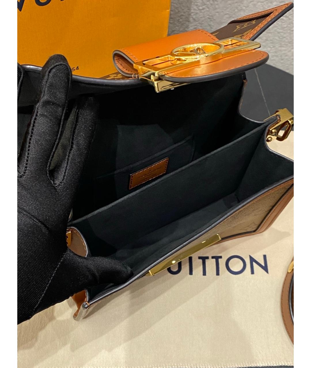 LOUIS VUITTON Коричневая сумка через плечо из искусственной кожи, фото 8