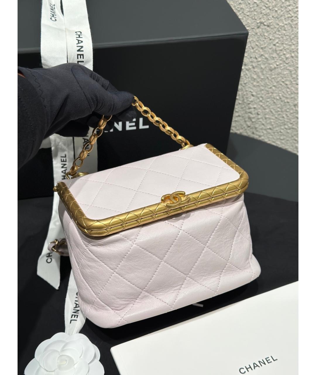 CHANEL Фиолетовая кожаная сумка тоут, фото 2