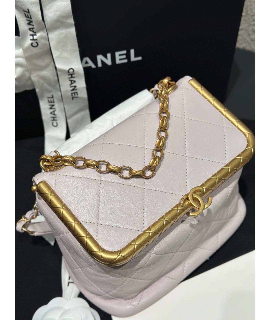 CHANEL Фиолетовая кожаная сумка тоут, фото 4