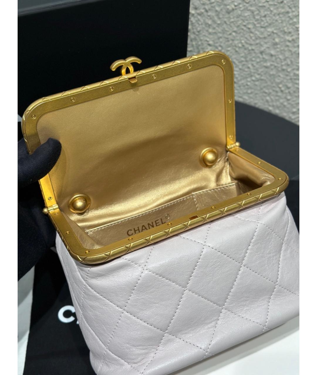 CHANEL Фиолетовая кожаная сумка тоут, фото 7