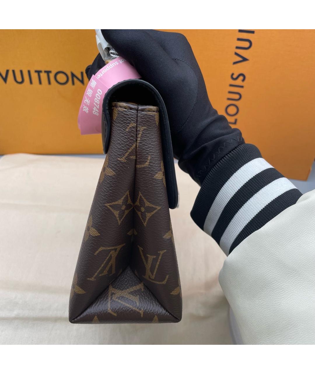 LOUIS VUITTON Коричневая сумка тоут из искусственной кожи, фото 5