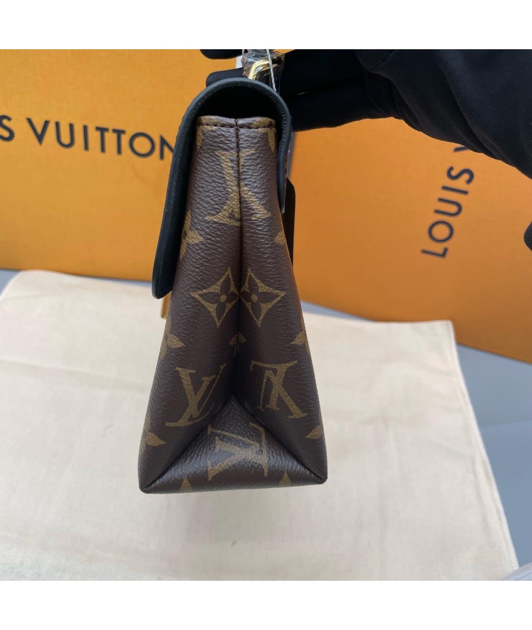 LOUIS VUITTON Коричневая сумка тоут из искусственной кожи, фото 3