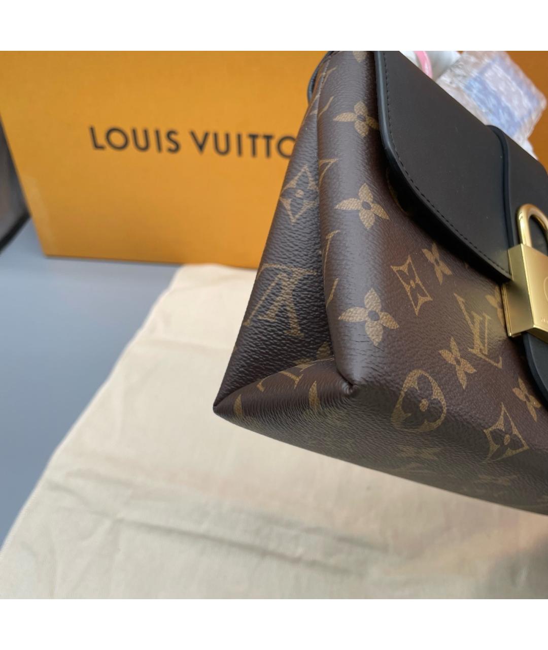 LOUIS VUITTON Коричневая сумка тоут из искусственной кожи, фото 6