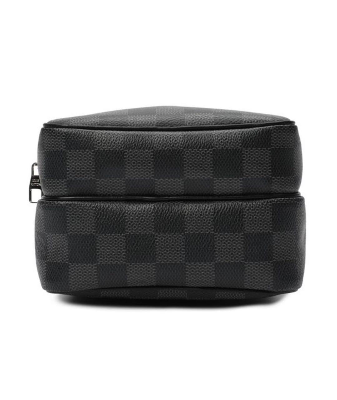 LOUIS VUITTON Черная кожаная сумка на плечо, фото 6