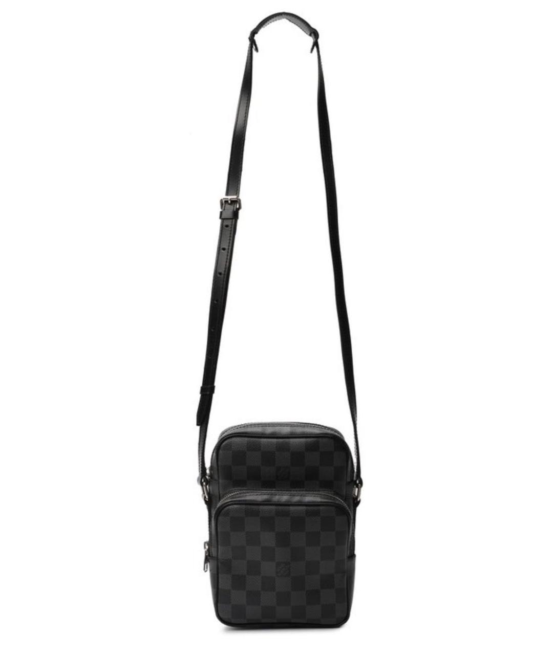 LOUIS VUITTON Черная кожаная сумка на плечо, фото 1