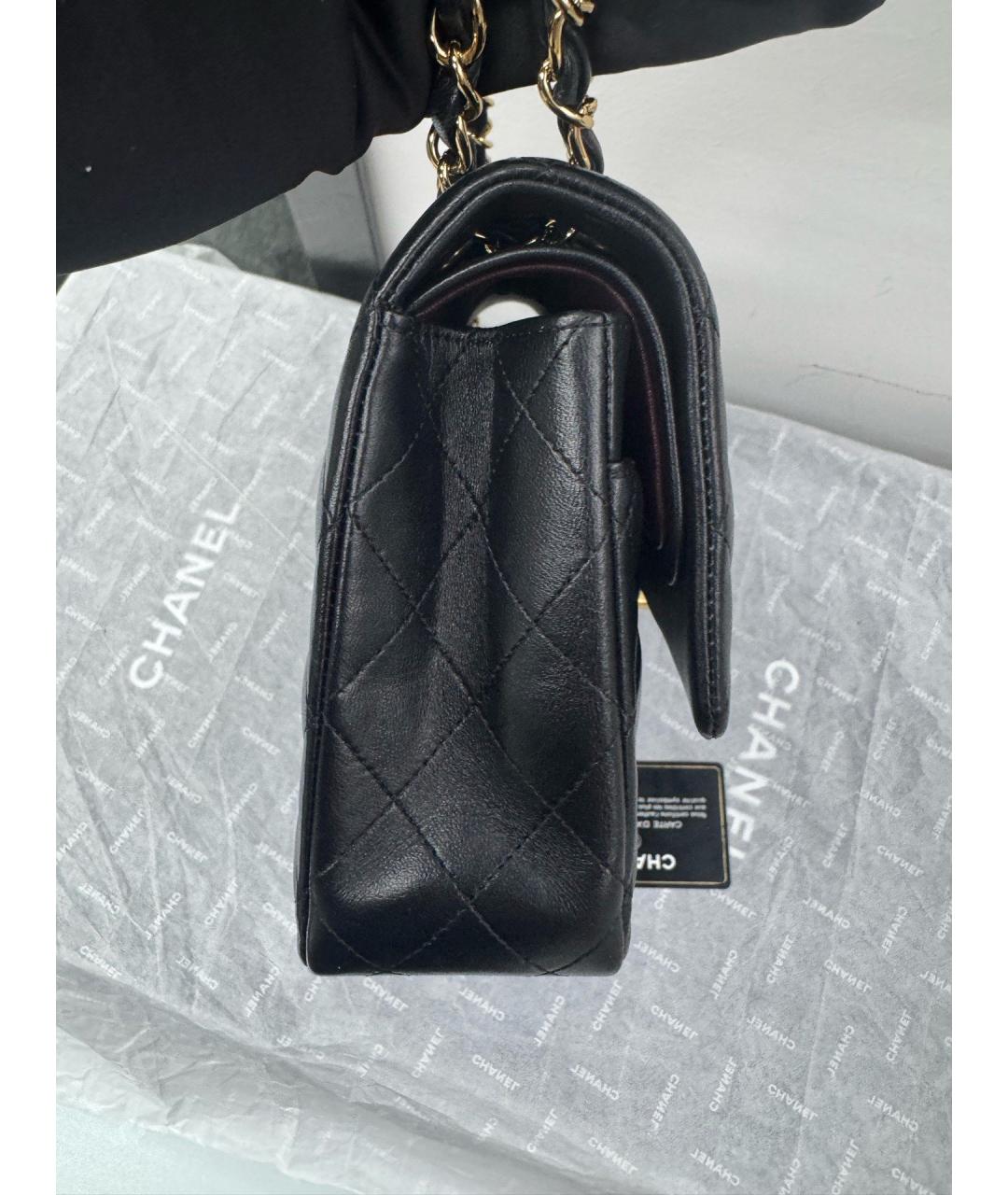 CHANEL Черная кожаная сумка через плечо, фото 4