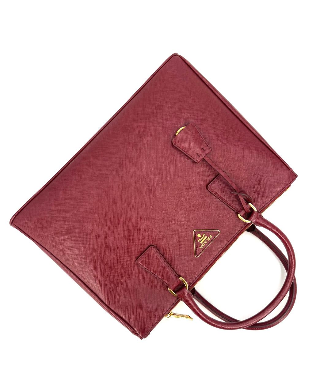 PRADA Красная кожаная сумка тоут, фото 7