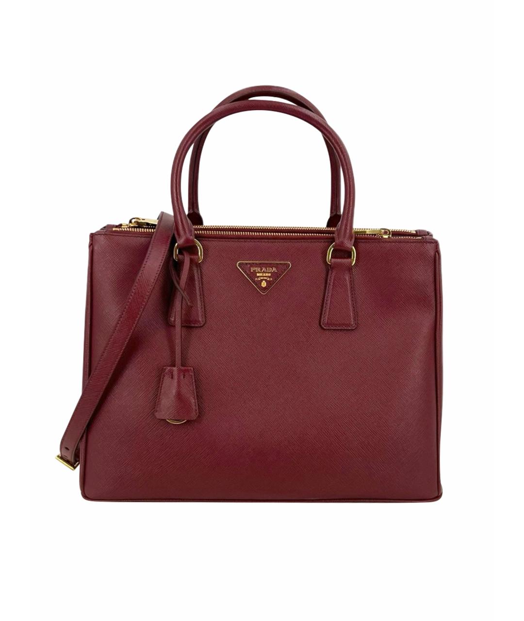 PRADA Красная кожаная сумка тоут, фото 1