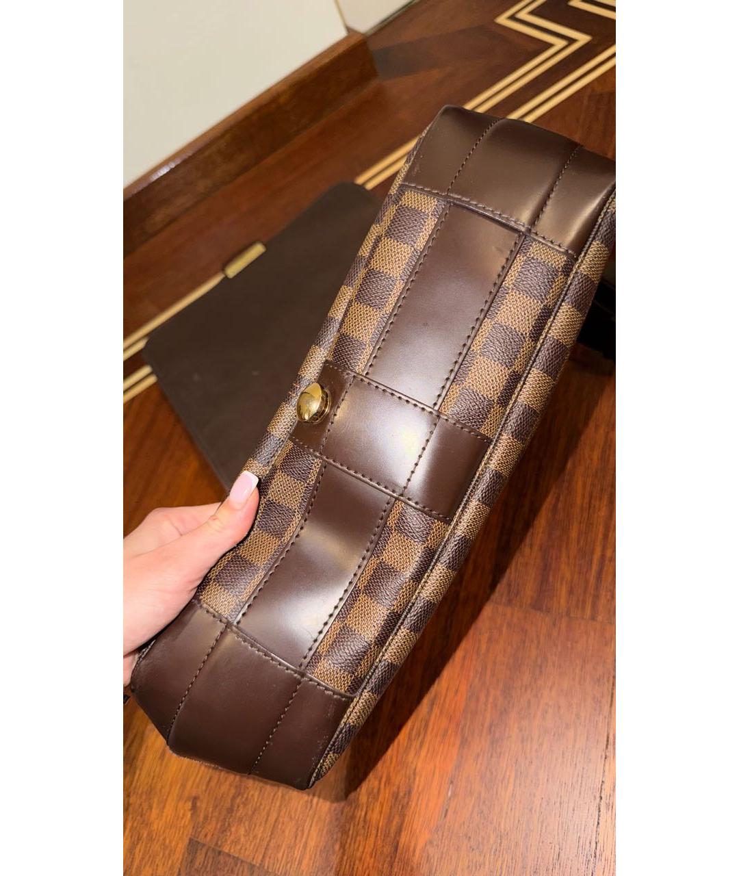 LOUIS VUITTON Коричневая кожаная сумка на плечо, фото 6