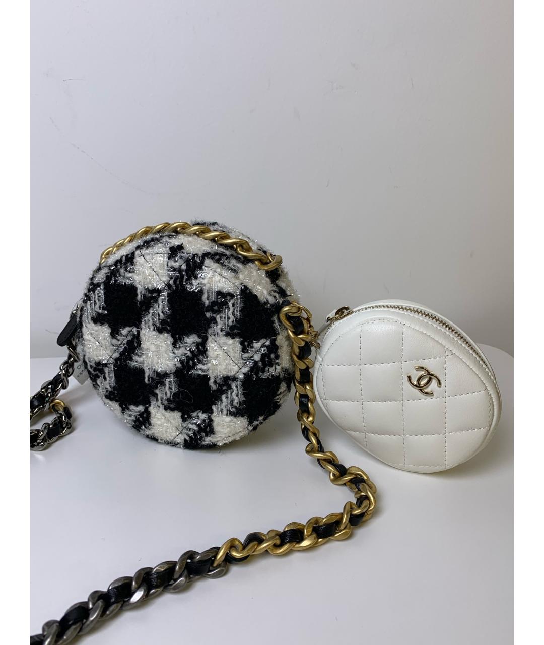 CHANEL Черная твидовая сумка через плечо, фото 5