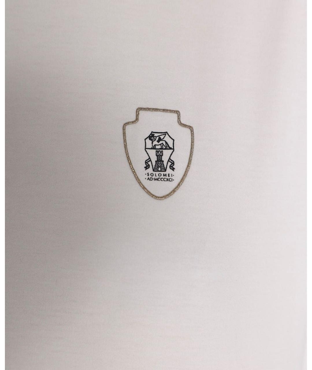 BRUNELLO CUCINELLI Белая хлопковая футболка, фото 4