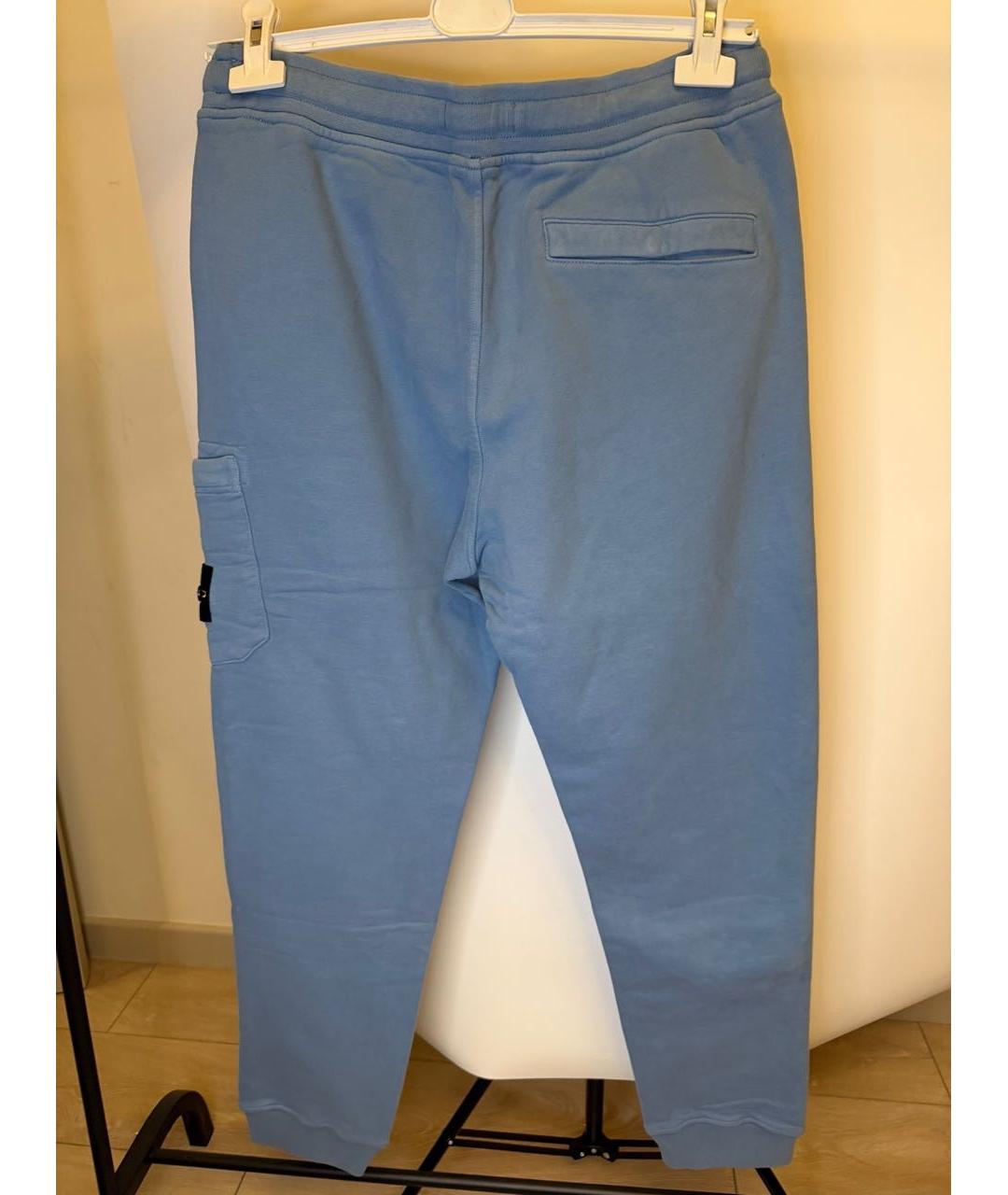 STONE ISLAND Синие хлопковые повседневные брюки, фото 2