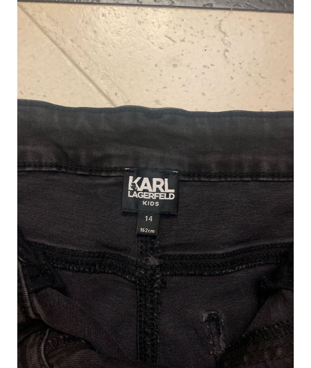 KARL LAGERFELD Черные деним детские джинсы, фото 5