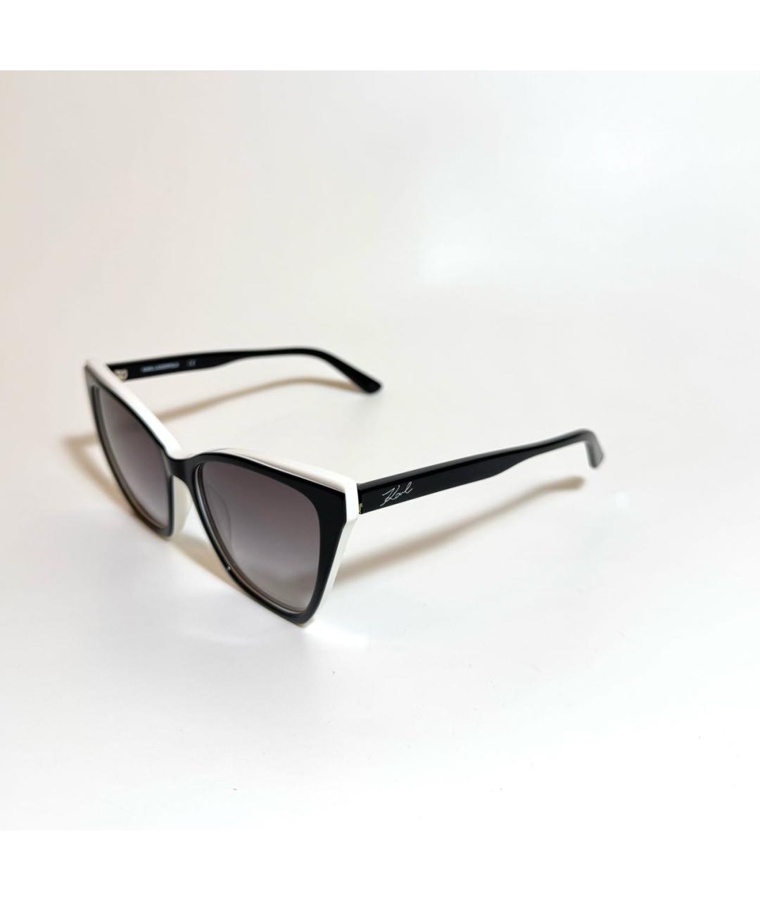 KARL LAGERFELD Черные пластиковые солнцезащитные очки, фото 2