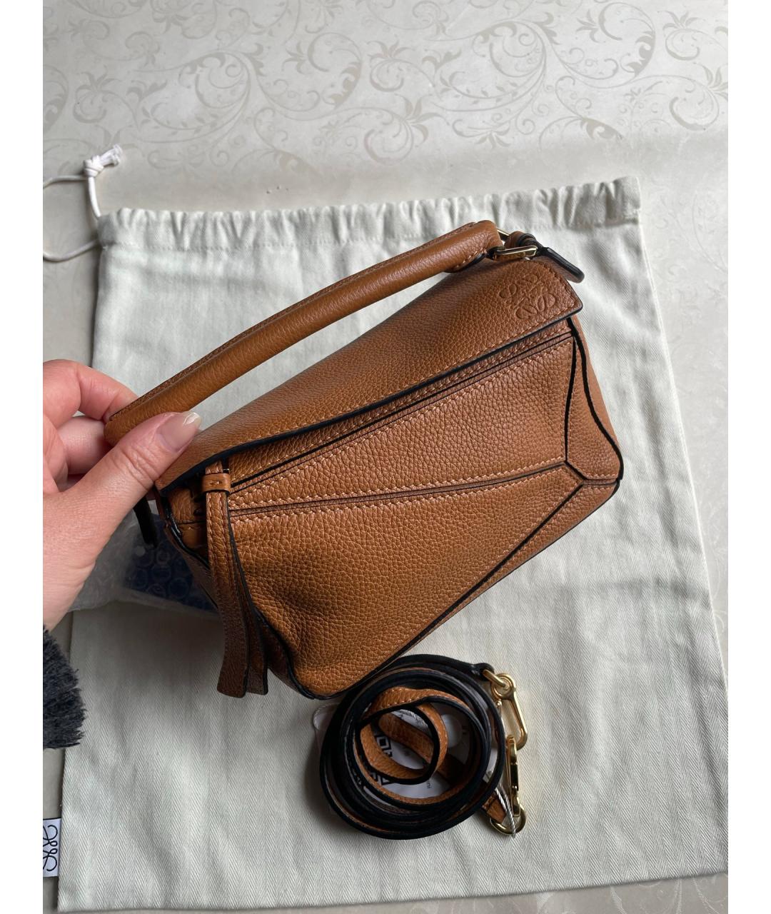 LOEWE Коричневая кожаная сумка тоут, фото 2
