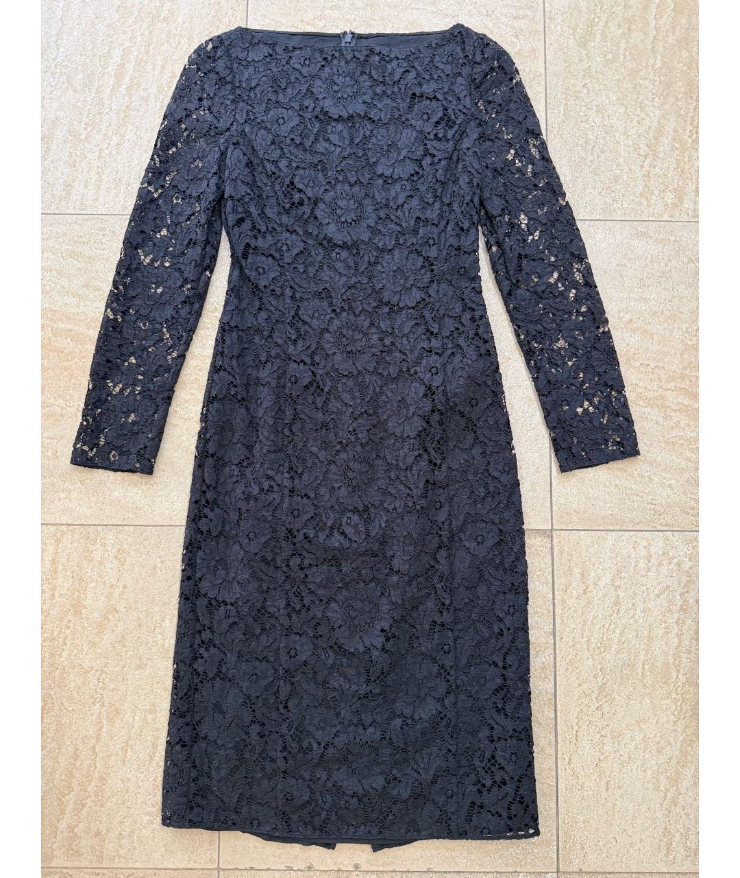 VALENTINO Черное вискозное повседневное платье, фото 8