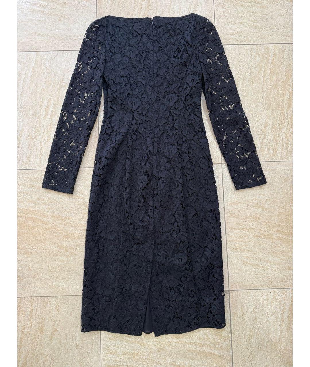 VALENTINO Черное вискозное повседневное платье, фото 2