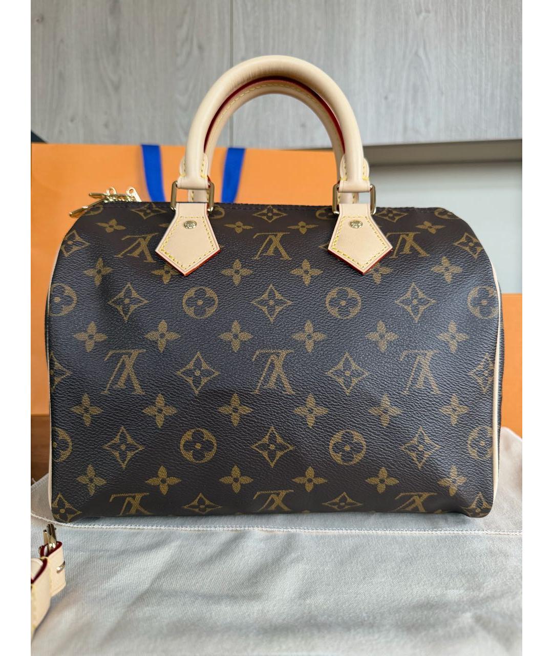 LOUIS VUITTON Коричневая сумка с короткими ручками, фото 9