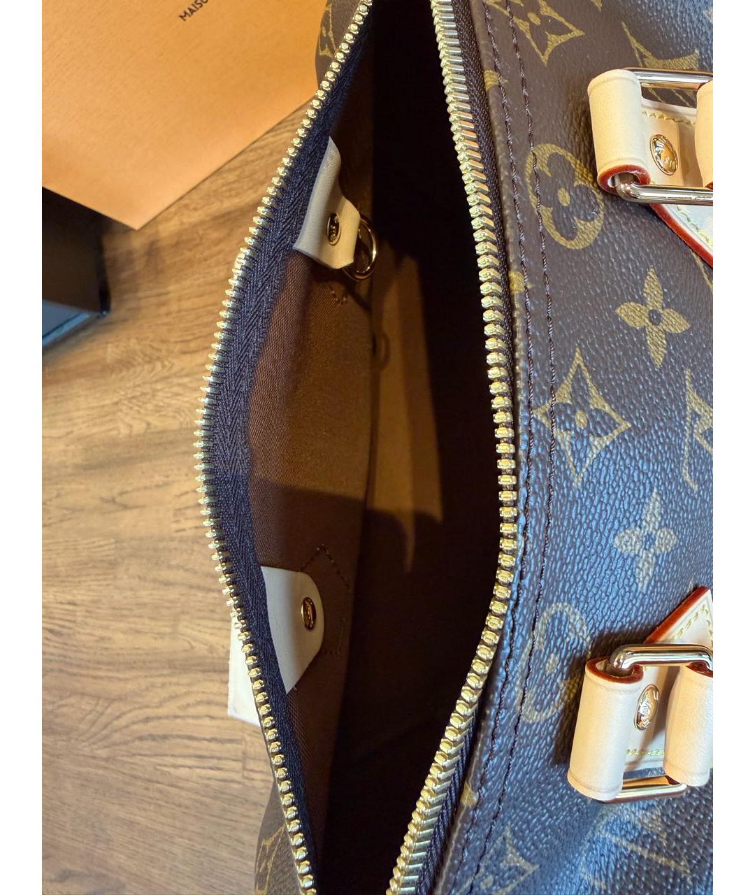 LOUIS VUITTON Коричневая сумка с короткими ручками, фото 4