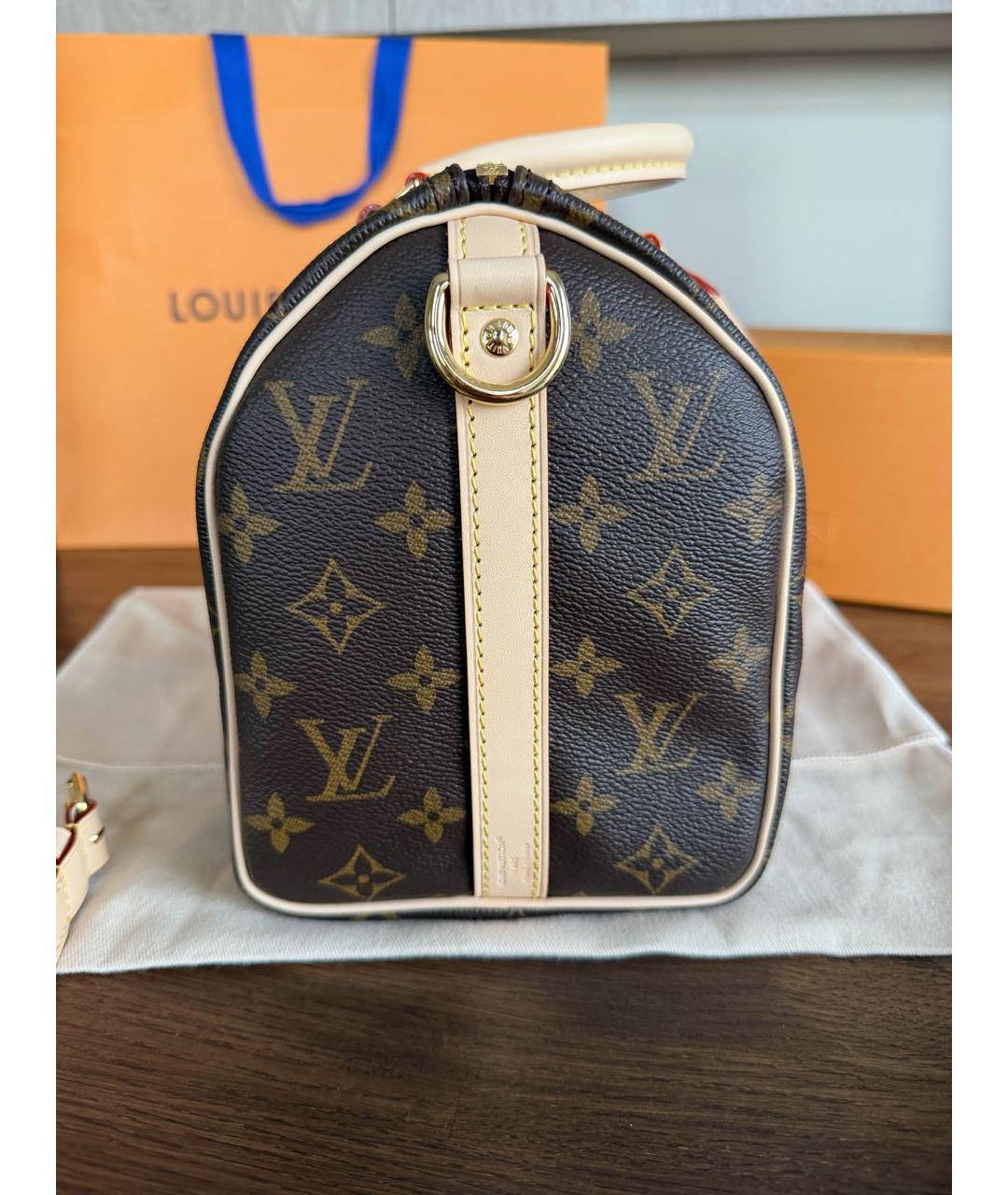 LOUIS VUITTON Коричневая сумка с короткими ручками, фото 2