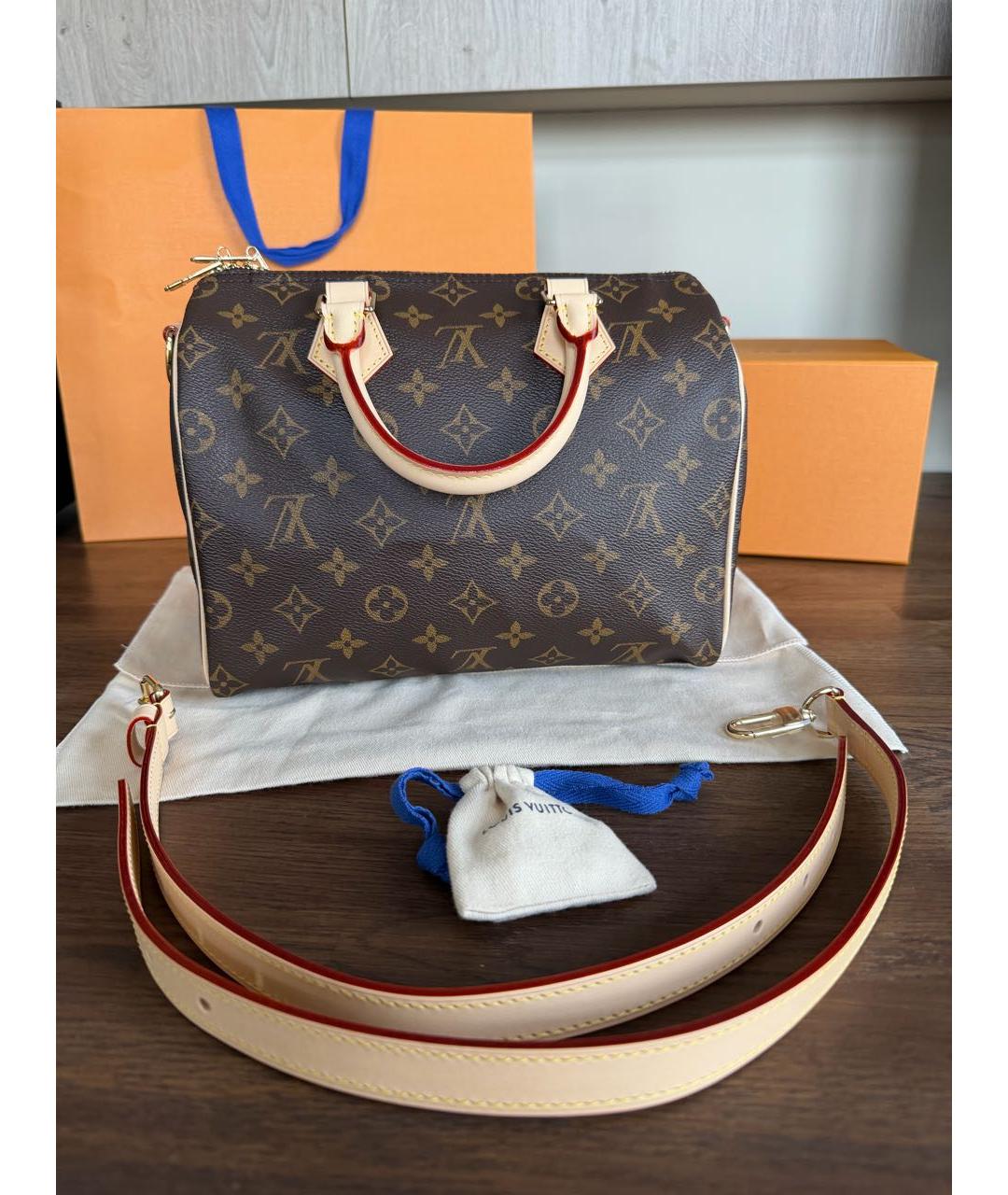 LOUIS VUITTON Коричневая сумка с короткими ручками, фото 3