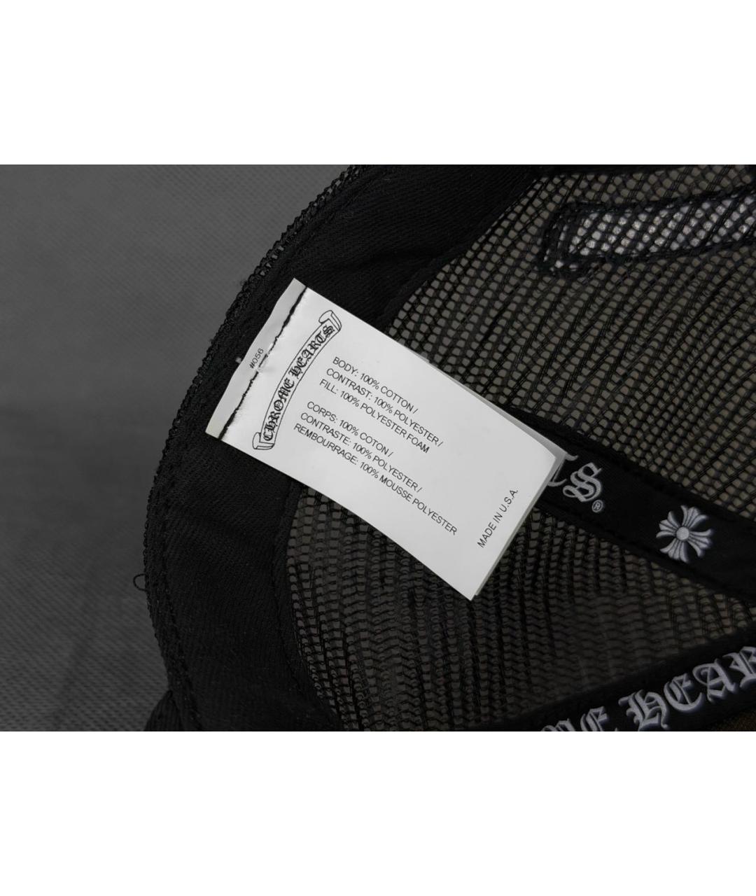 CHROME HEARTS Черная хлопковая кепка/бейсболка, фото 7