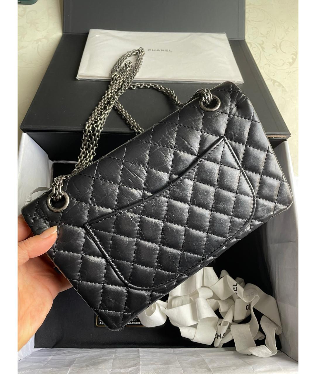CHANEL Черная кожаная сумка через плечо, фото 3