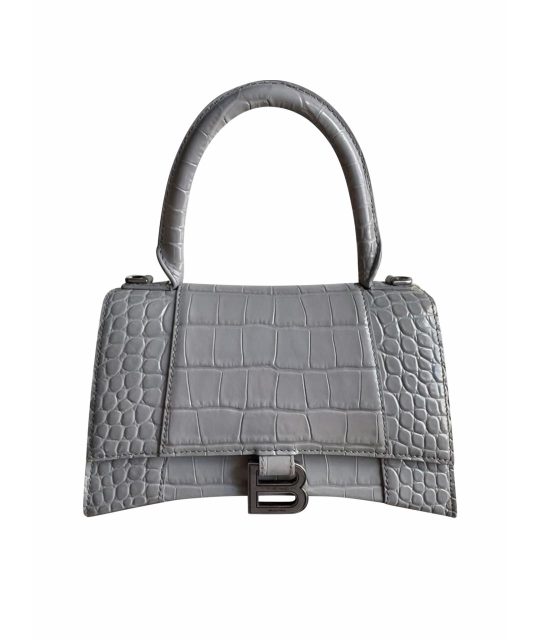 BALENCIAGA Серая кожаная сумка тоут, фото 1