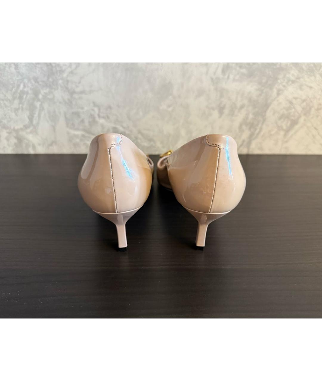 GUCCI Коралловые туфли из лакированной кожи, фото 4