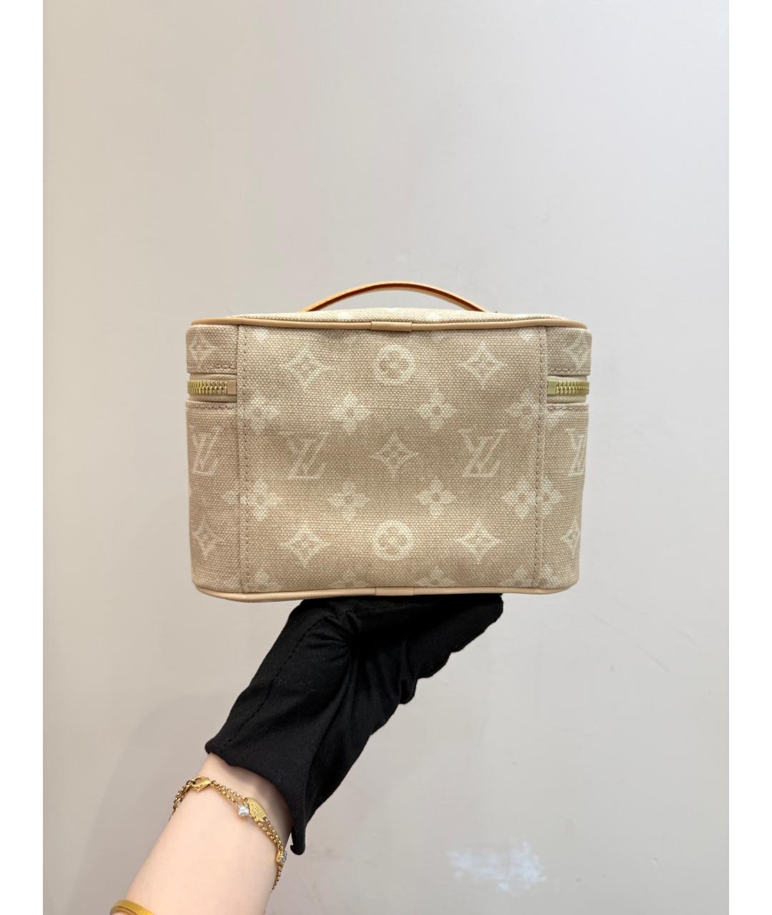 LOUIS VUITTON Хаки кожаная сумка тоут, фото 4