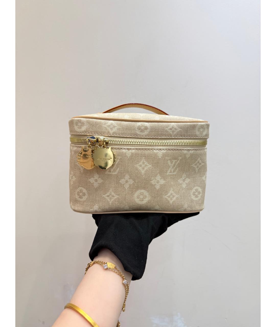 LOUIS VUITTON Хаки кожаная сумка тоут, фото 3