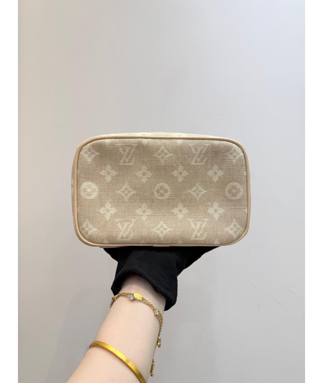 LOUIS VUITTON Хаки кожаная сумка тоут, фото 7