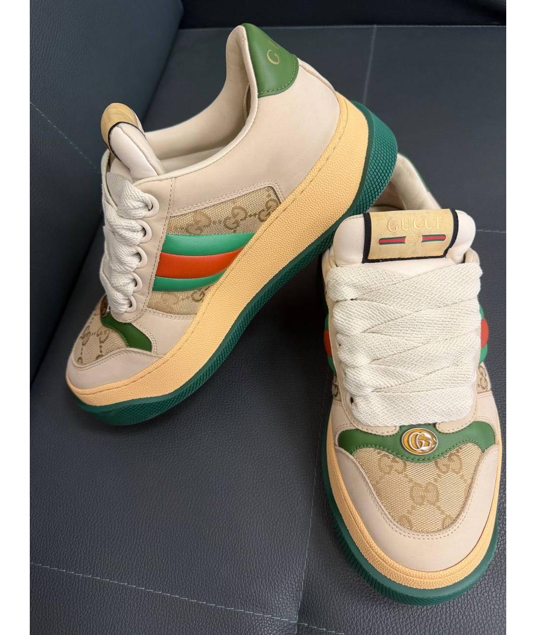 GUCCI Кожаные кеды, фото 8
