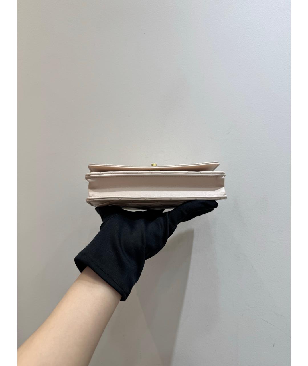 CHANEL Розовая кожаная сумка через плечо, фото 6