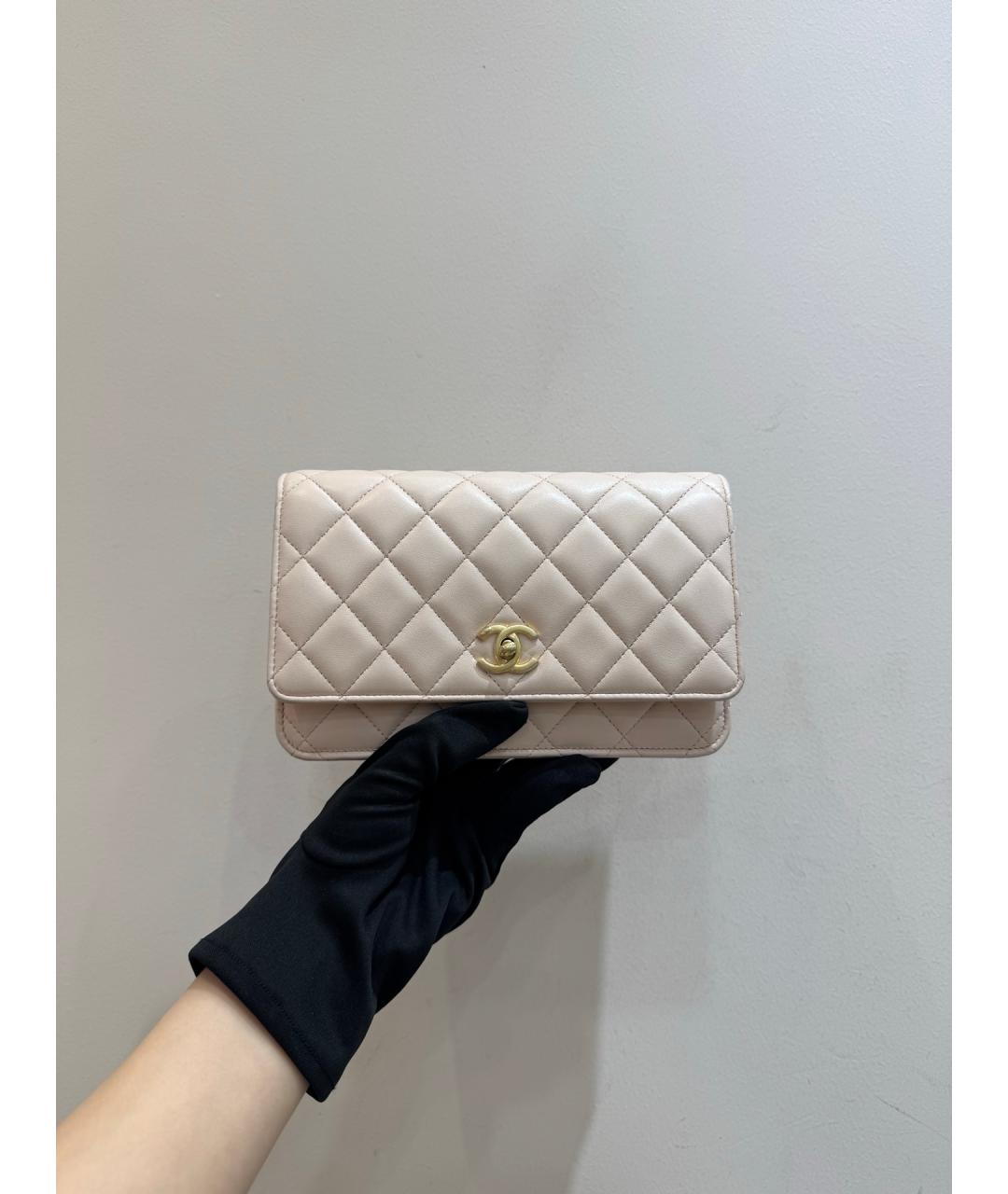 CHANEL Розовая кожаная сумка через плечо, фото 3