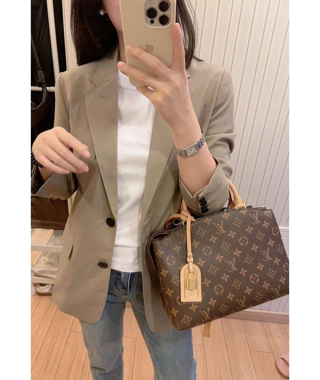 LOUIS VUITTON Коричневая сумка с короткими ручками, фото 8