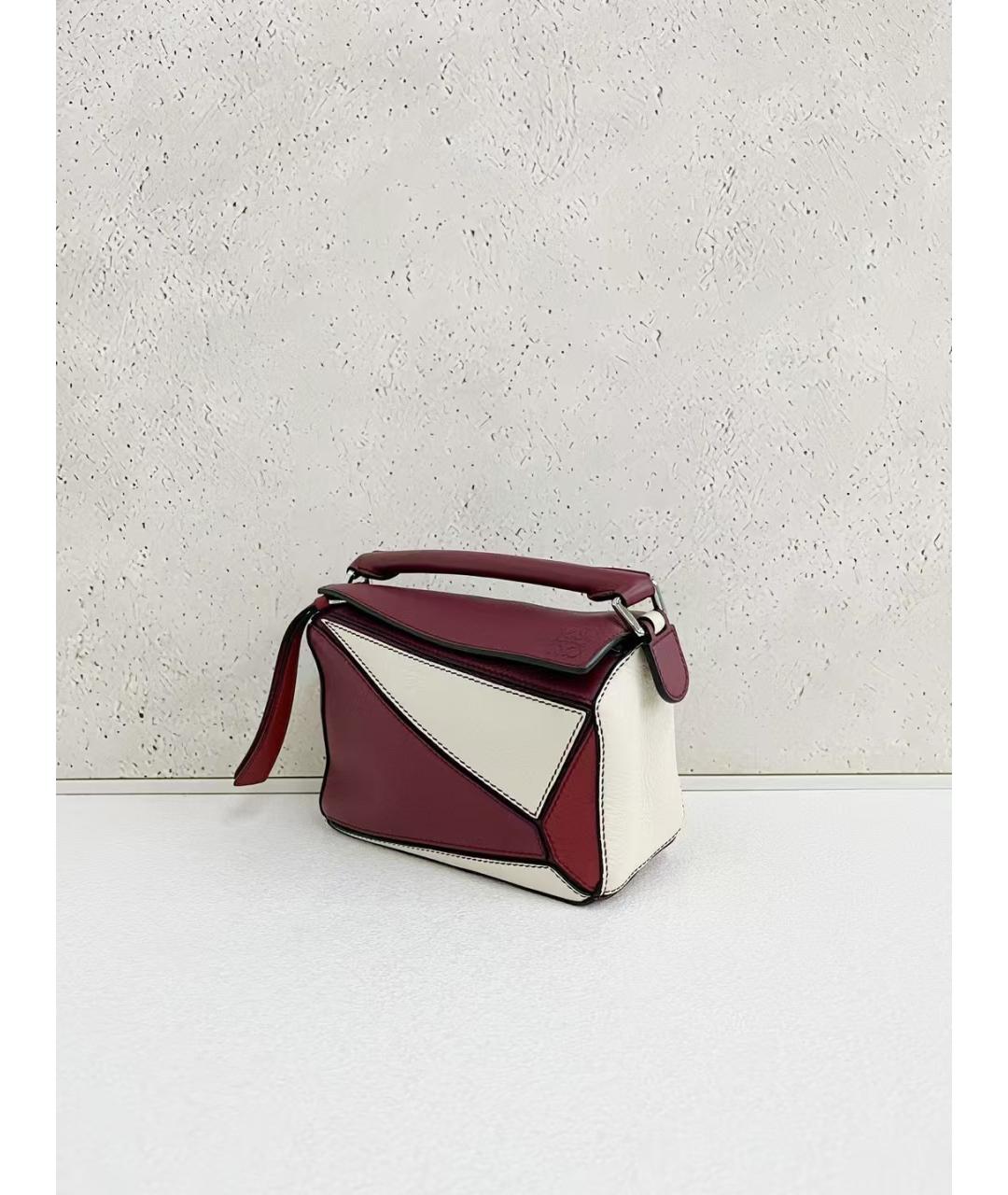 LOEWE Красная кожаная сумка тоут, фото 4