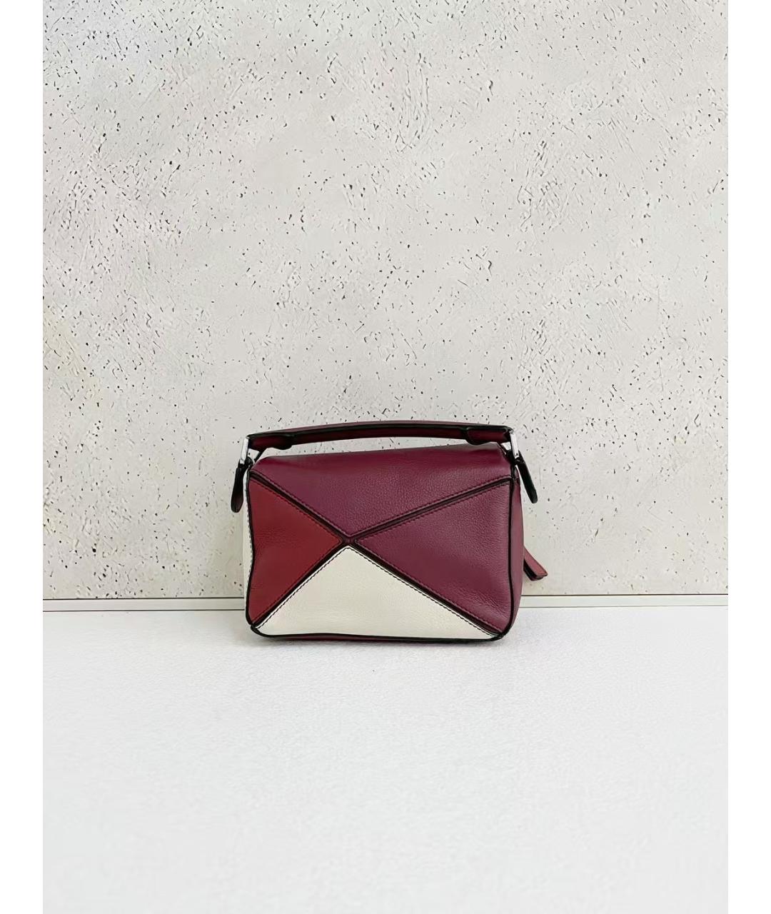 LOEWE Красная кожаная сумка тоут, фото 2