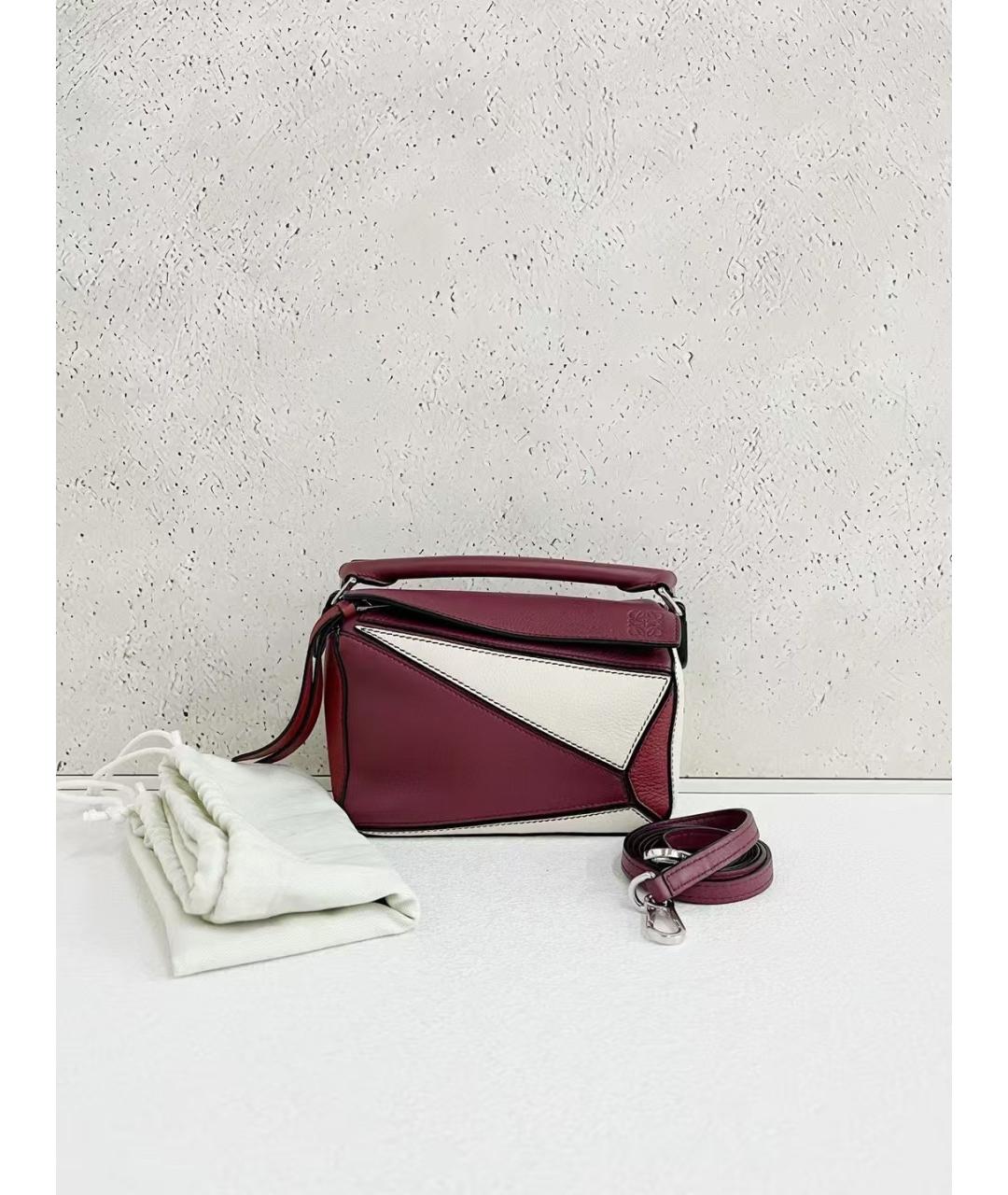 LOEWE Красная кожаная сумка тоут, фото 7