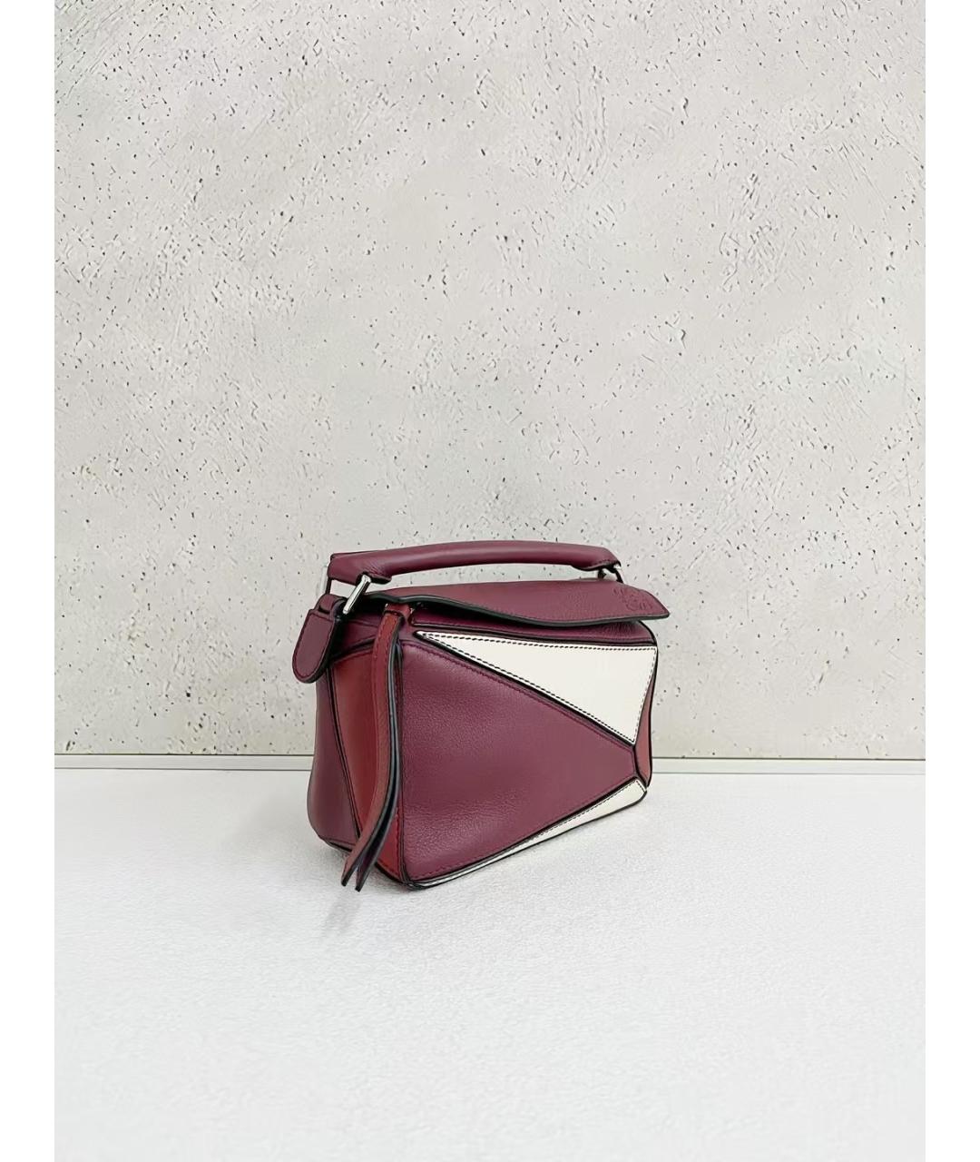 LOEWE Красная кожаная сумка тоут, фото 3