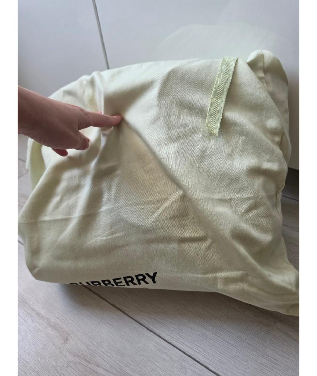 BURBERRY Бежевая кожаная сумка тоут, фото 2