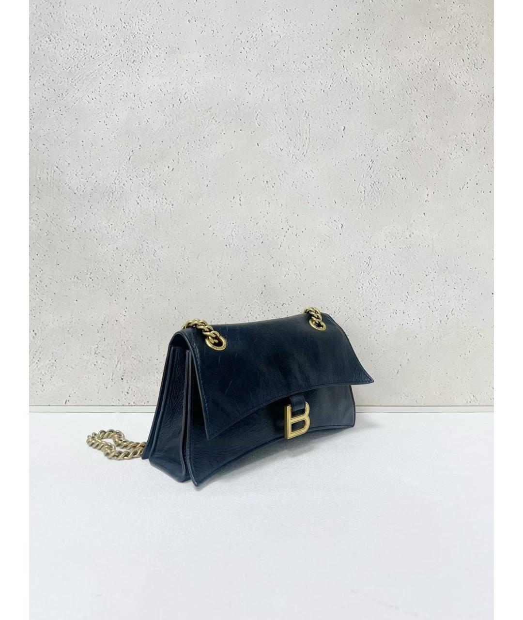BALENCIAGA Черная кожаная сумка через плечо, фото 3