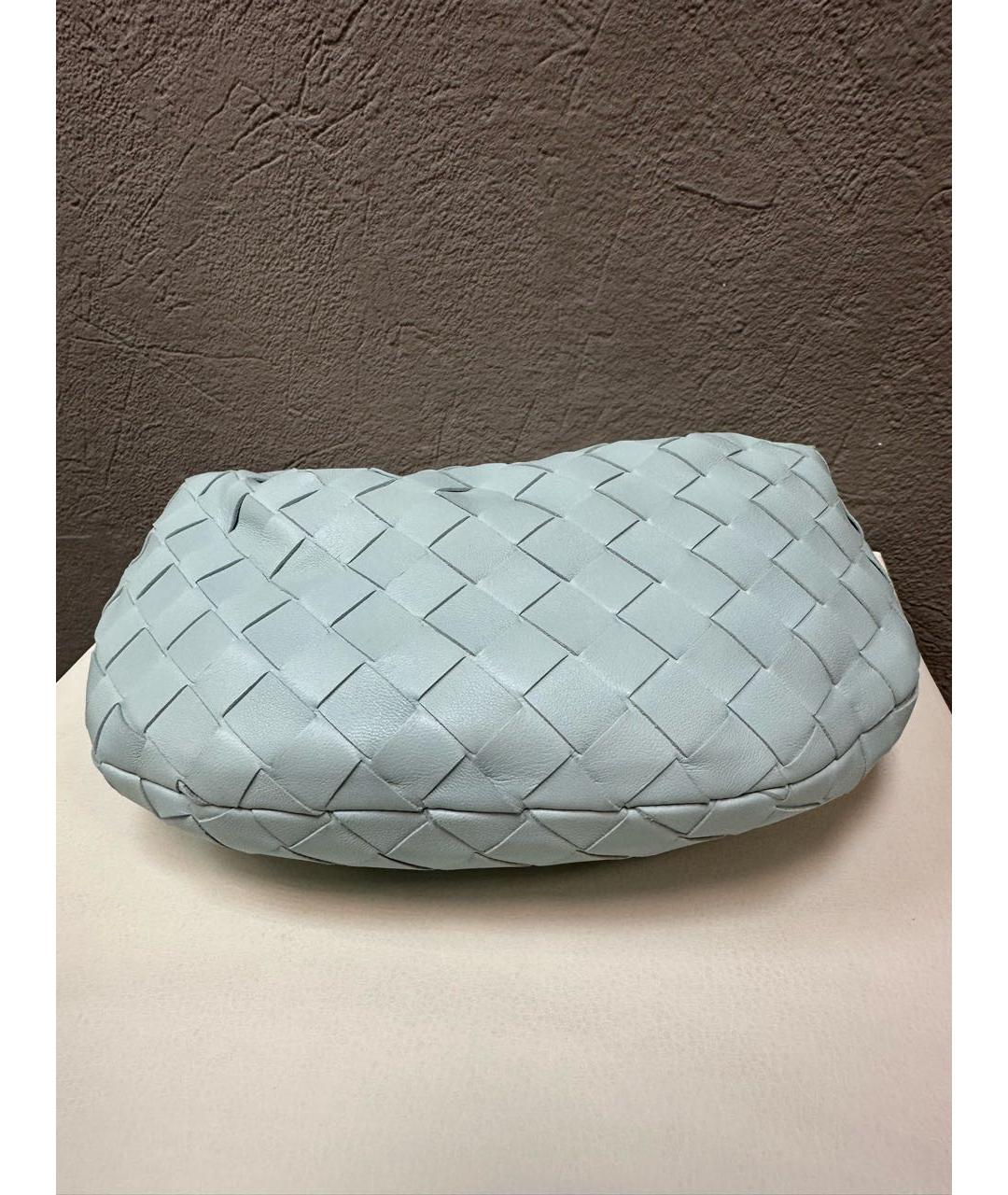 BOTTEGA VENETA Голубая кожаная сумка с короткими ручками, фото 3