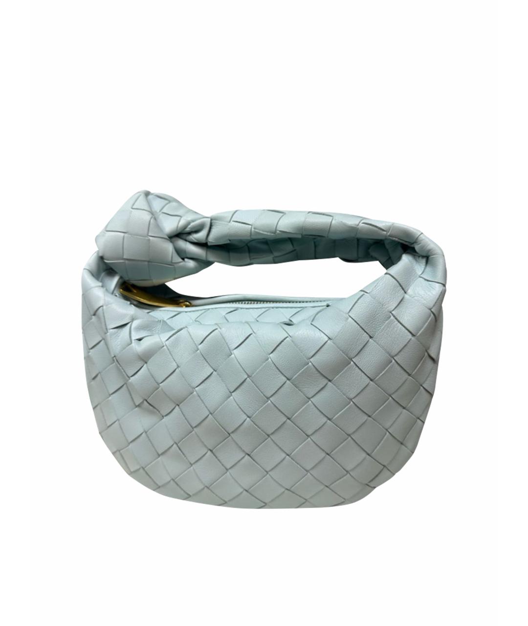 BOTTEGA VENETA Голубая кожаная сумка с короткими ручками, фото 1