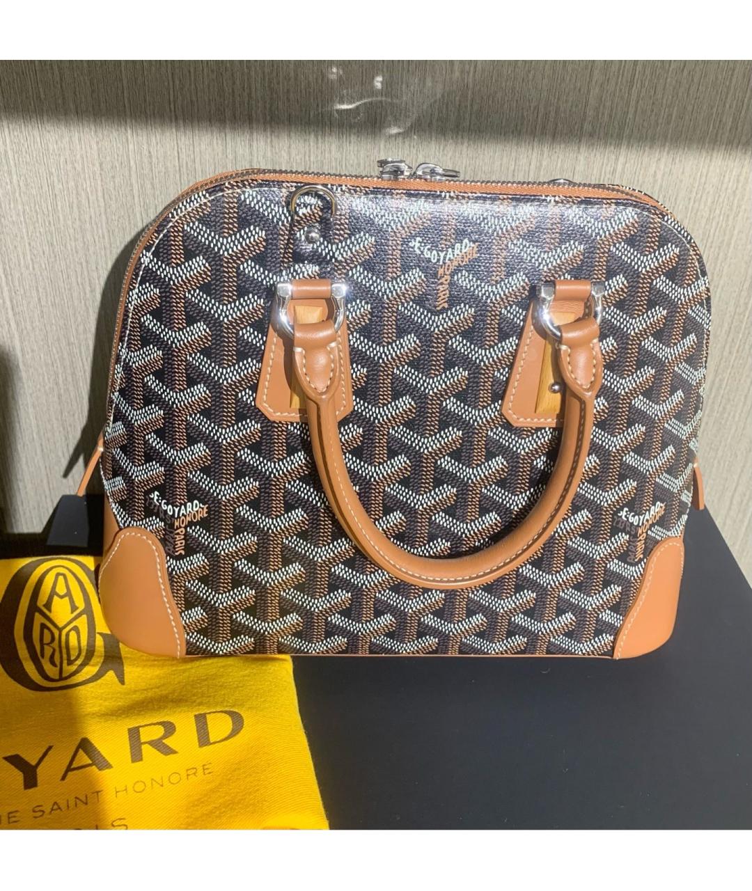 GOYARD Черная сумка тоут из искусственной кожи, фото 2
